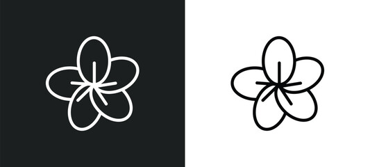 sakura icon isolated in white and black colors. sakura outline vector icon from nature collection for web, mobile apps and ui.