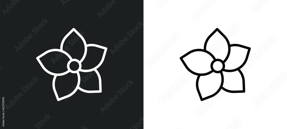Aufkleber hydrangea icon isolated in white and black colors. hydrangea outline vector icon from nature collect