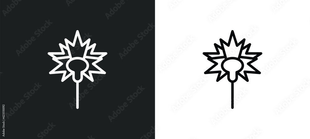 Poster carnation icon isolated in white and black colors. carnation outline vector icon from nature collect