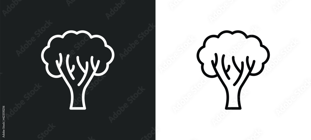 Poster paper birch tree icon isolated in white and black colors. paper birch tree outline vector icon from 