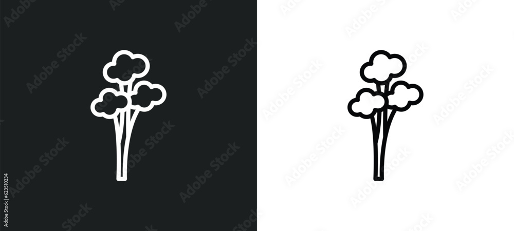 Poster quaking aspen tree icon isolated in white and black colors. quaking aspen tree outline vector icon from nature collection for web, mobile apps and ui.