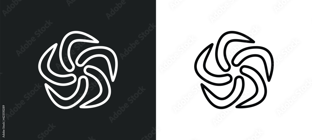 Poster whirlpool icon isolated in white and black colors. whirlpool outline vector icon from nature collect