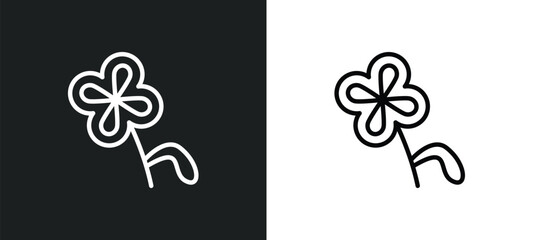 floral decorations icon isolated in white and black colors. floral decorations outline vector icon from nature collection for web, mobile apps and ui.