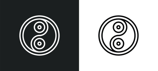 fengshui icon isolated in white and black colors. fengshui outline vector icon from nature collection for web, mobile apps and ui.