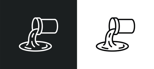 waste water icon isolated in white and black colors. waste water outline vector icon from nature collection for web, mobile apps and ui.