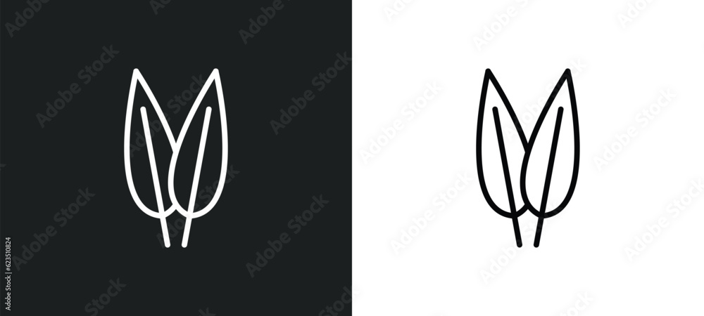 Poster lemon leaf icon isolated in white and black colors. lemon leaf outline vector icon from nature colle