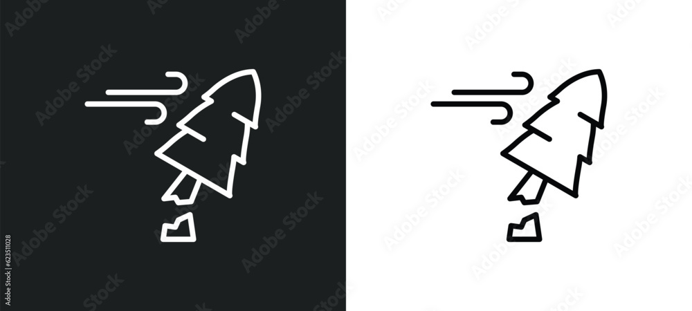 Poster damaged icon isolated in white and black colors. damaged outline vector icon from nature collection 