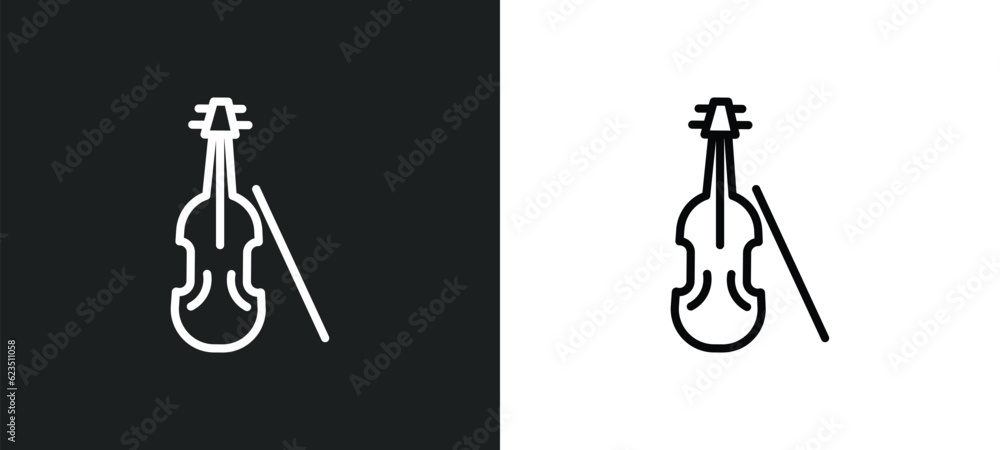 Poster violoncello icon isolated in white and black colors. violoncello outline vector icon from music coll