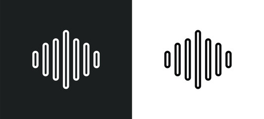 acoustic icon isolated in white and black colors. acoustic outline vector icon from music and media collection for web, mobile apps and ui.