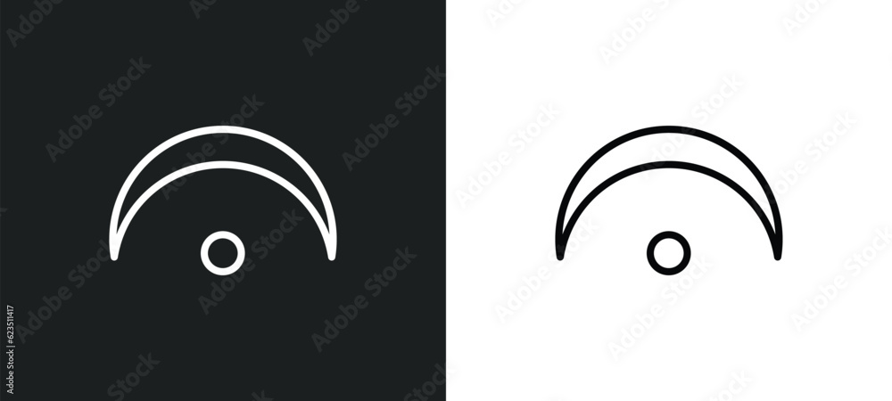 Poster fermata icon isolated in white and black colors. fermata outline vector icon from music and media co