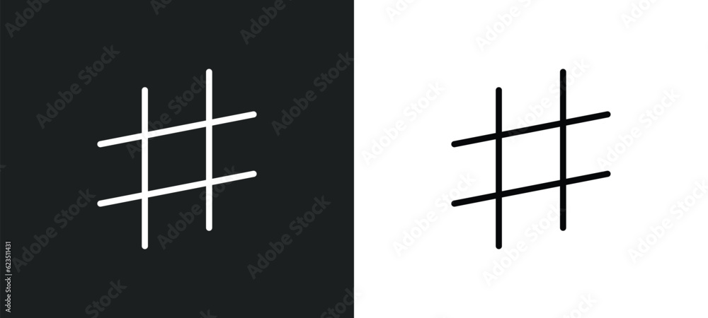 Poster sharp icon isolated in white and black colors. sharp outline vector icon from music and media collec