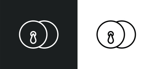 cymbals icon isolated in white and black colors. cymbals outline vector icon from music collection for web, mobile apps and ui.