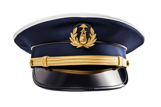 Transparent PNG Available Captain Sailor Hat - Navy, Generative Ai