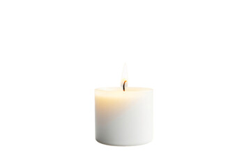 Obraz na płótnie Canvas Candle with Flame Isolated on Transparent Background, Generative Ai