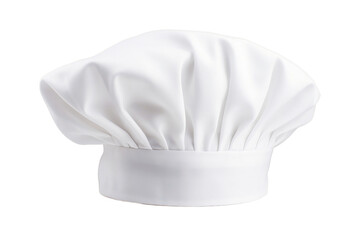 White Chef Hat Isolated on transparent Background. Generative Ai - obrazy, fototapety, plakaty