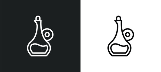 olive oil icon isolated in white and black colors. olive oil outline vector icon from kitchen collection for web, mobile apps and ui.
