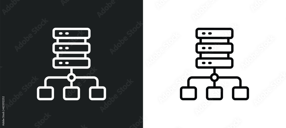 Poster proxy server icon isolated in white and black colors. proxy server outline vector icon from internet