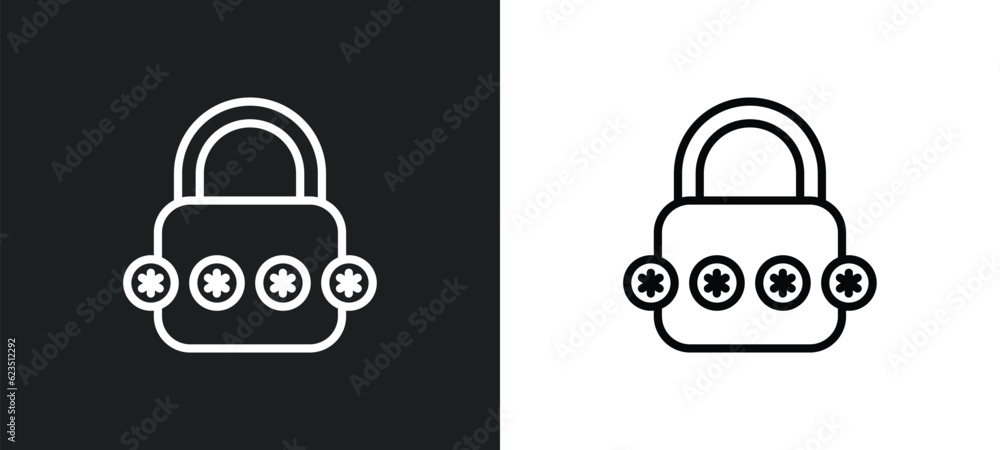 Poster passkey icon isolated in white and black colors. passkey outline vector icon from internet security 