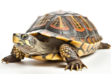 Turtle pet on a white background.