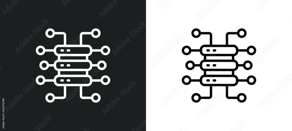 Poster data streaming icon isolated in white and black colors. data streaming outline vector icon from inte