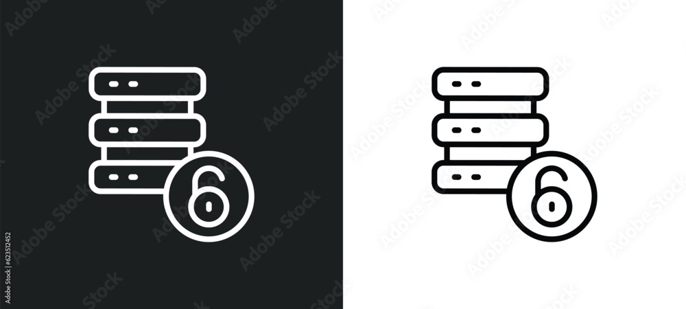 Poster data unclocked icon isolated in white and black colors. data unclocked outline vector icon from inte