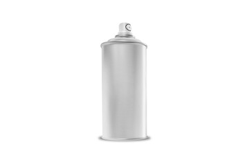 Blank Spray can isolated on white background. 3d rendering.