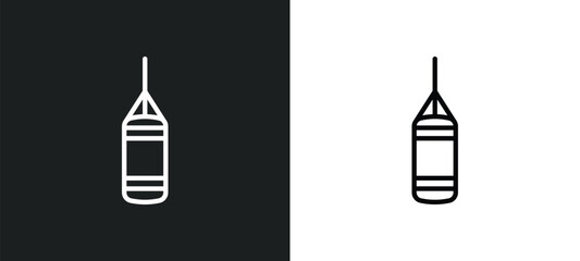 Fototapeta na wymiar punching bag icon isolated in white and black colors. punching bag outline vector icon from health and medical collection for web, mobile apps and ui.