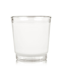 glass of milk isolated on white background