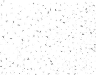 Holiday Rectangular Silver Confetti