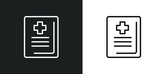 medical book icon isolated in white and black colors. medical book outline vector icon from health and medical collection for web, mobile apps and ui.