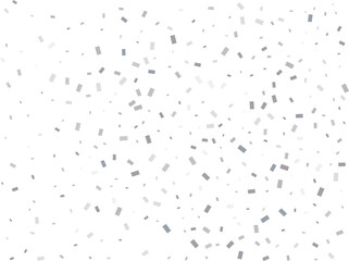 Holiday Rectangular Silver Confetti