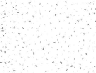 Holiday Rectangular Silver Confetti