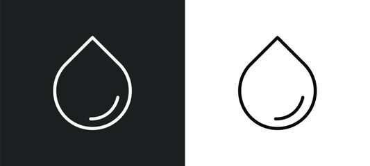 blood drop icon isolated in white and black colors. blood drop outline vector icon from health and medical collection for web, mobile apps and ui.