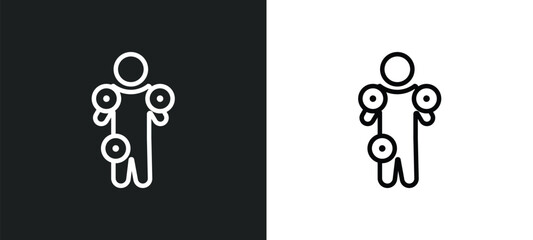 anatomy icon isolated in white and black colors. anatomy outline vector icon from gym and fitness collection for web, mobile apps and ui.