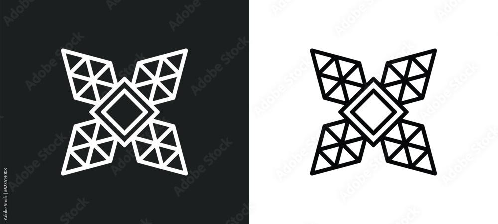Poster polygonal windmill icon isolated in white and black colors. polygonal windmill outline vector icon f