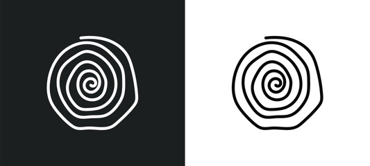 spiral icon isolated in white and black colors. spiral outline vector icon from geometric figure collection for web, mobile apps and ui.