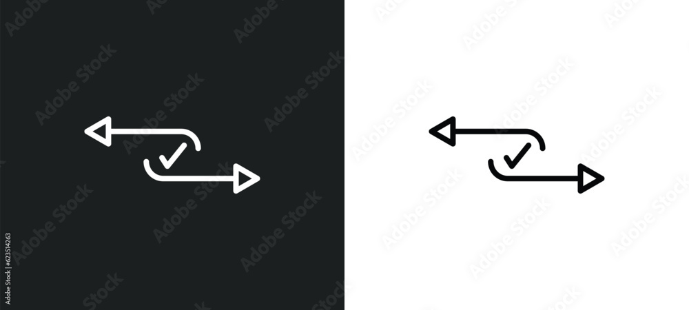 Poster flow icon isolated in white and black colors. flow outline vector icon from geometry collection for 