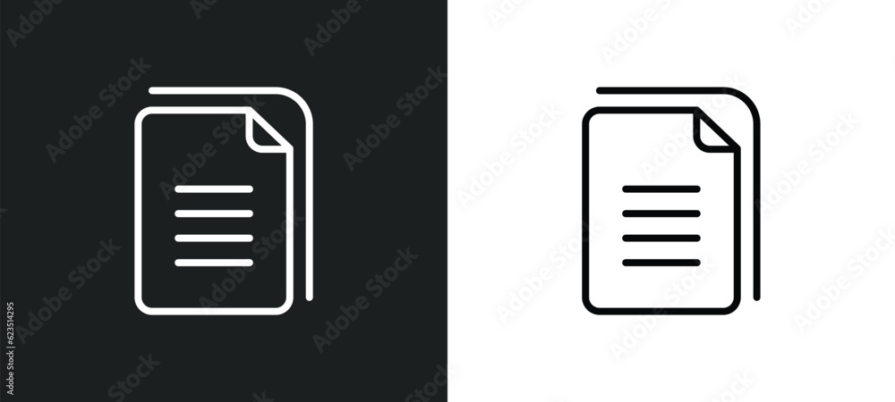 Poster copy icon isolated in white and black colors. copy outline vector icon from geometry collection for 