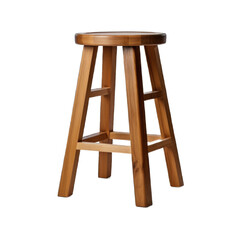 Garden bar stool isolated on transparent background. Generative AI
