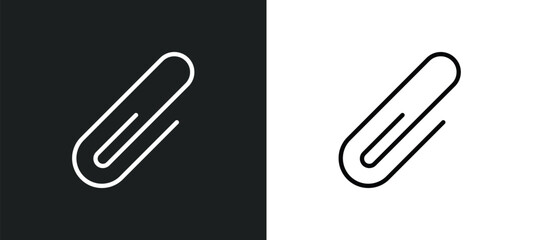 attach icon isolated in white and black colors. attach outline vector icon from geometry collection for web, mobile apps and ui.