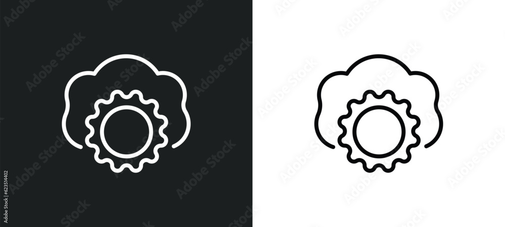 Poster saas icon isolated in white and black colors. saas outline vector icon from general collection for w
