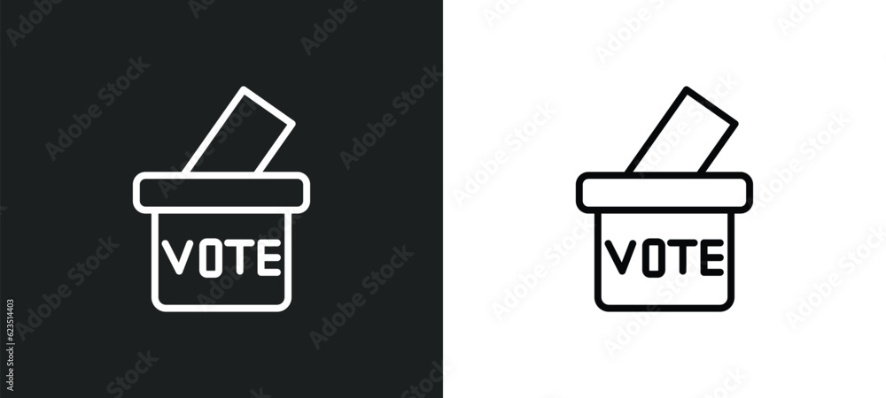 Poster referendum icon isolated in white and black colors. referendum outline vector icon from general coll