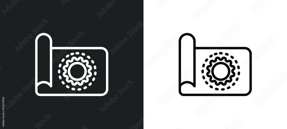 Poster prototyping icon isolated in white and black colors. prototyping outline vector icon from general co