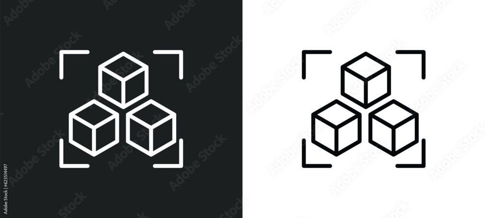 Poster model preparation icon isolated in white and black colors. model preparation outline vector icon from general collection for web, mobile apps and ui.