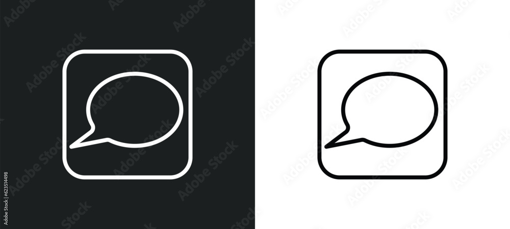 Poster message app icon isolated in white and black colors. message app outline vector icon from general co