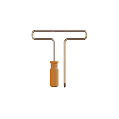 Screwdriver 3D Alphabet or PNG Letters