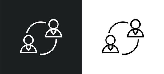 on coaching icon isolated in white and black colors. on coaching outline vector icon from general collection for web, mobile apps and ui.
