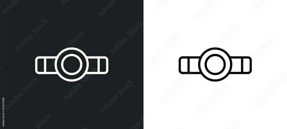 Poster head mirror icon isolated in white and black colors. head mirror outline vector icon from general co