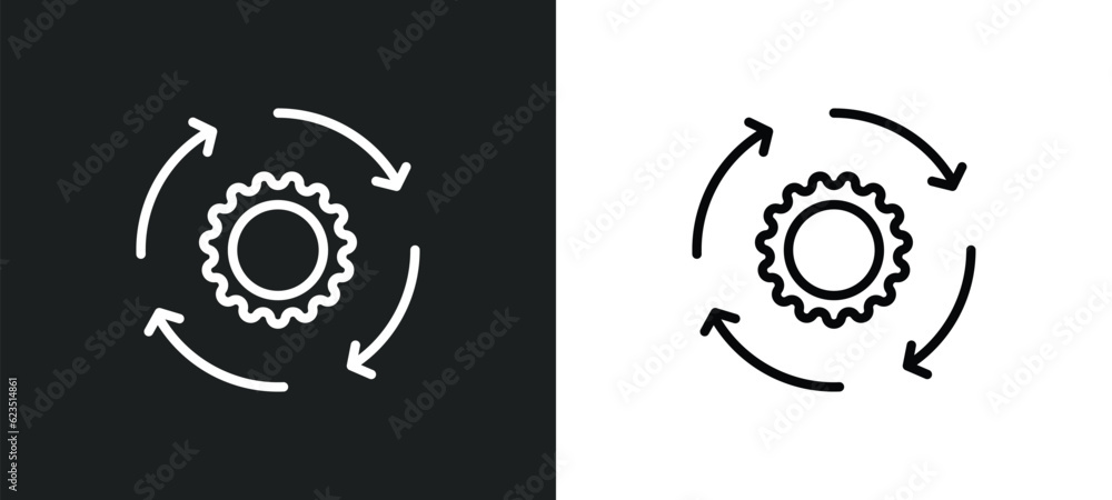 Aufkleber implementation icon isolated in white and black colors. implementation outline vector icon from gene