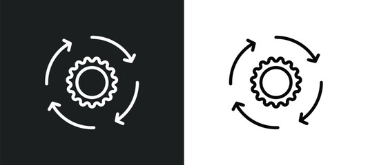 implementation icon isolated in white and black colors. implementation outline vector icon from general collection for web, mobile apps and ui.